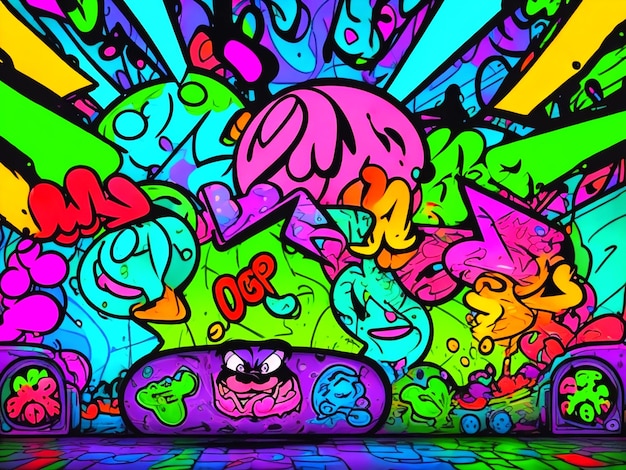 vivid graffiti art style