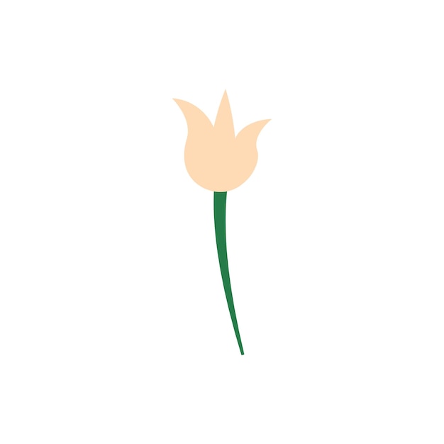 Яркое изображение цветка Идеально подходит для статей, книг, приложений, веб-сайтов, текстиля и т. д. Икона тюльпана