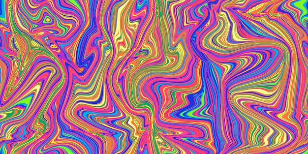 Vector vivid psychedelic seamless marble pattern with hallucination twists