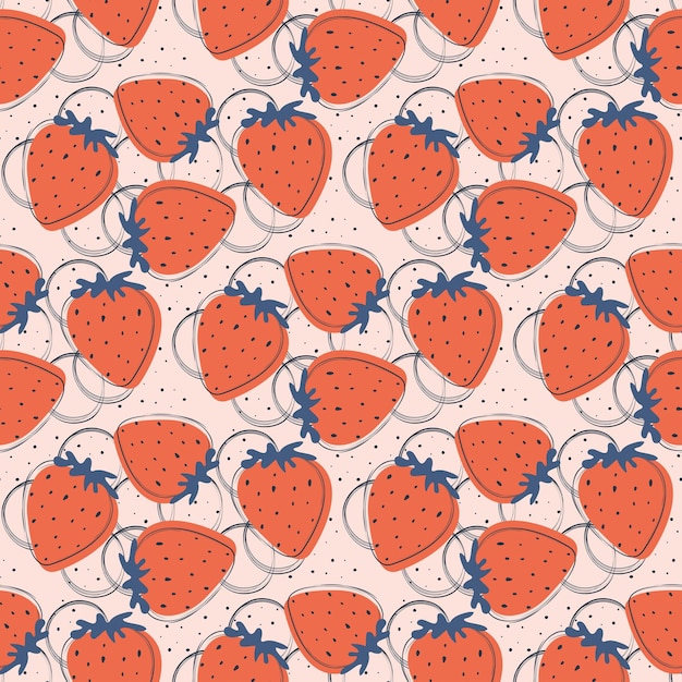 Vivid strawberry pattern