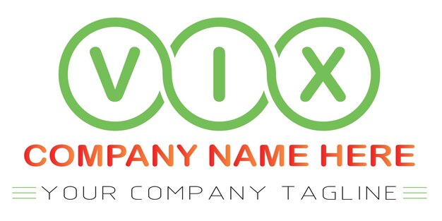 Vector vix brief logo ontwerp