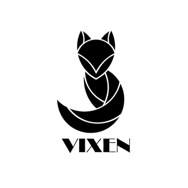 Vixen logo illustratie vector ontwerp