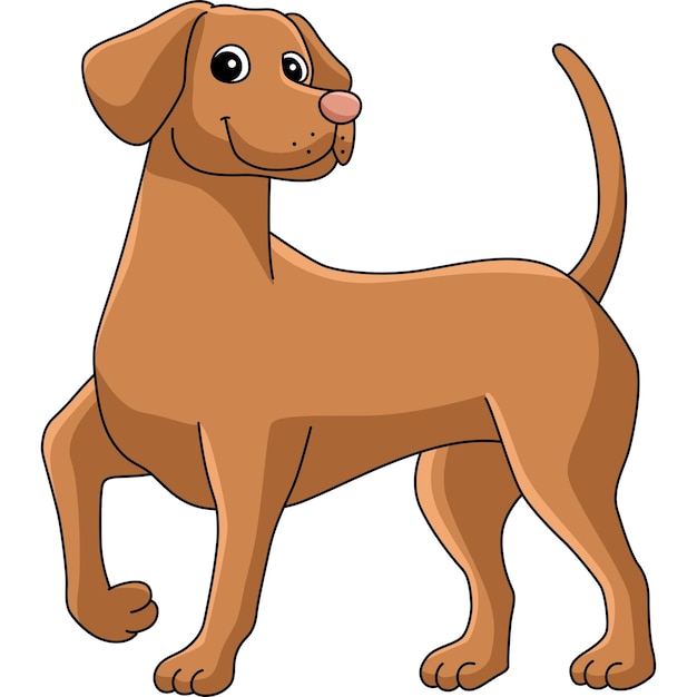 Vizsla Hond Cartoon Gekleurde Clipart Illustratie