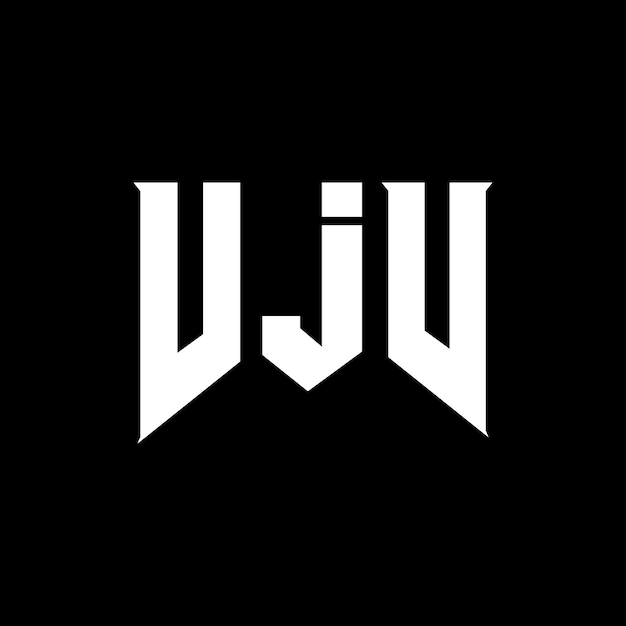 VJV 文字 ロゴデザイン 黒と白の色合い VJV ベクトル VJV アイコン VJV アルファベット VJV