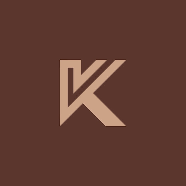 VK of KV logo moderne initiële K en V combinatie logo