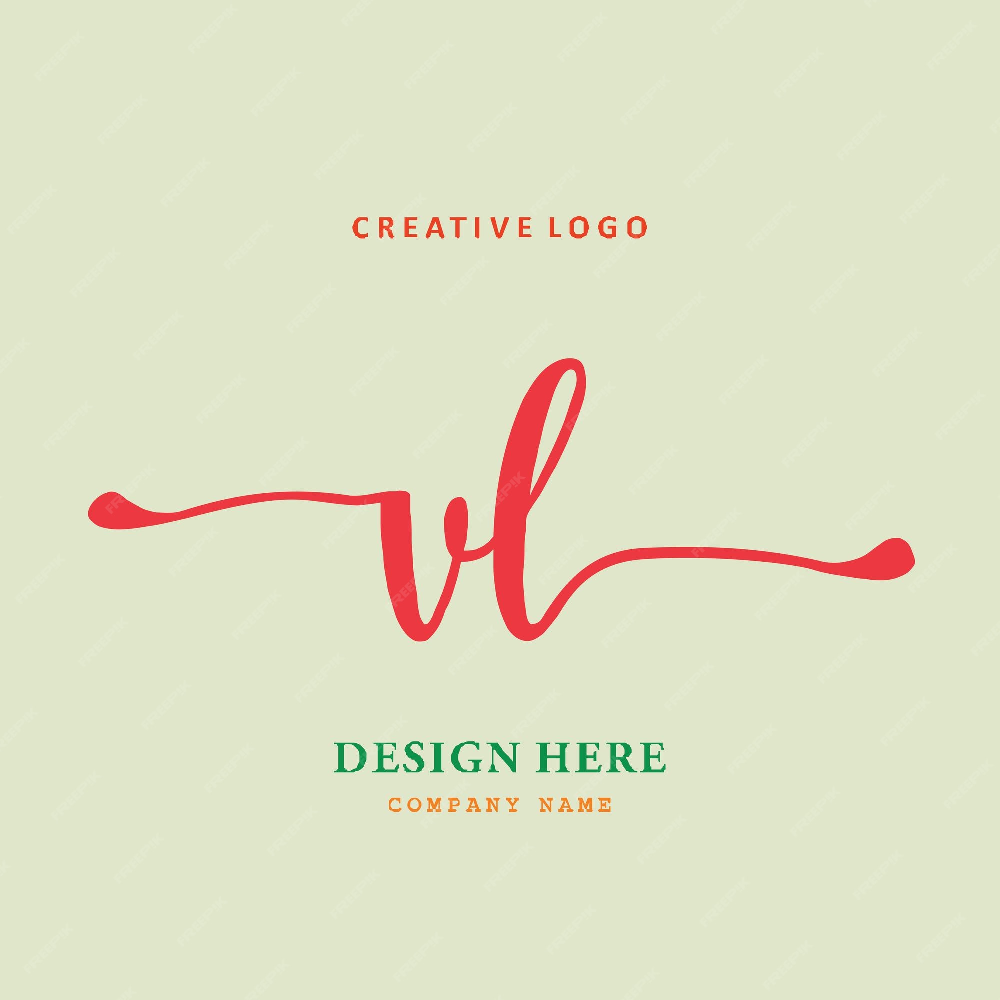 Premium Vector  Vl lettering logo is simple easy to understand and  authoritative