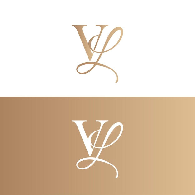 Premium Vector  Vl v l monogram gold logo in luxury style