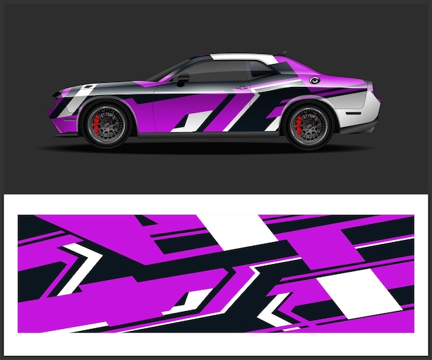 Vlag Car wrap ontwerp vectorafbeeldingen