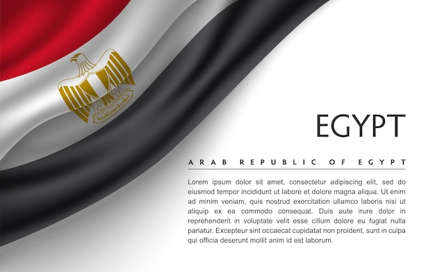 Vector vlag en tekst van egypte