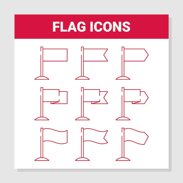 Vector vlag icons set