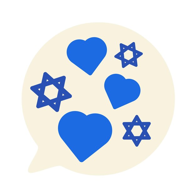 Vlag Israël Bubble Hart Chat Vaste Melk