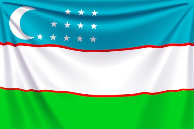 Vector vlag oezbekistan terug