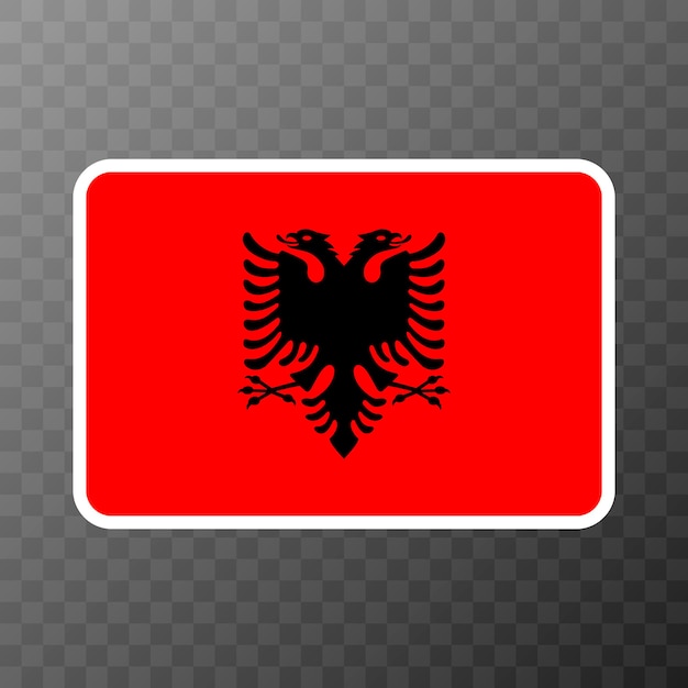 Vector vlag van albanië officiële kleuren en verhouding vectorillustratie