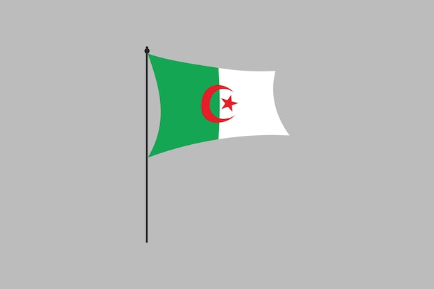 Vlag van Algerije Vlag van Algerië Oorspronkelijke en eenvoudige vlag van Algerij