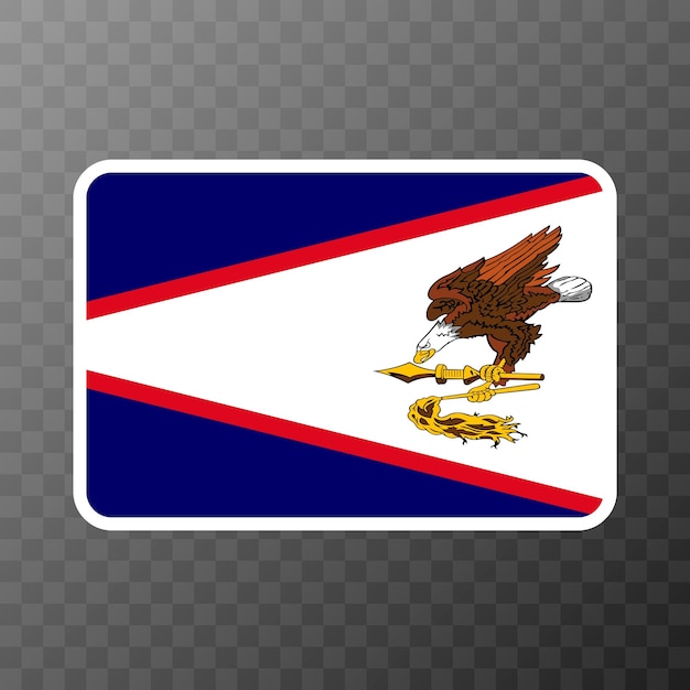 Vlag van Amerikaans-Samoa officiële kleuren en verhouding Vectorillustratie