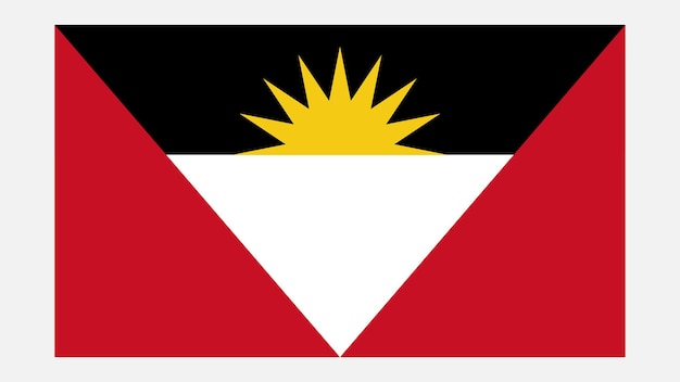 Vlag van ANGUA en BARBUDA met de oorspronkelijke kleur