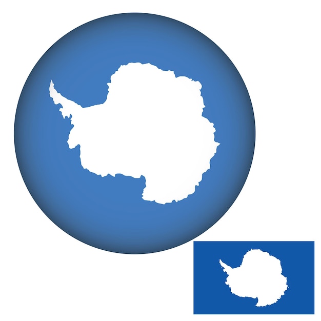 Vlag van Antarctica ronde vorm