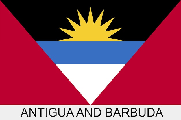 Vector vlag van antigua en barbuda