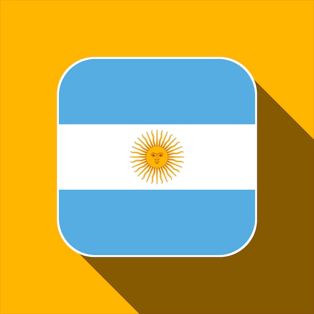 Vlag van Argentinië officiële kleuren Vectorillustratie