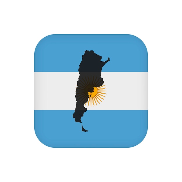 Vlag van Argentinië officiële kleuren Vectorillustratie