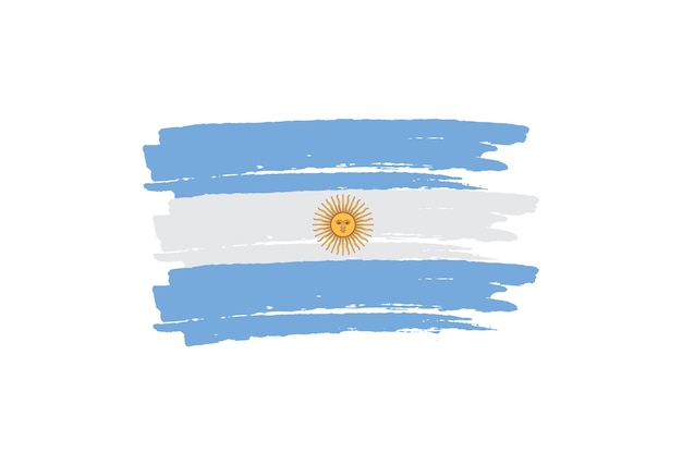 Vlag van argentinië penseelstreek.