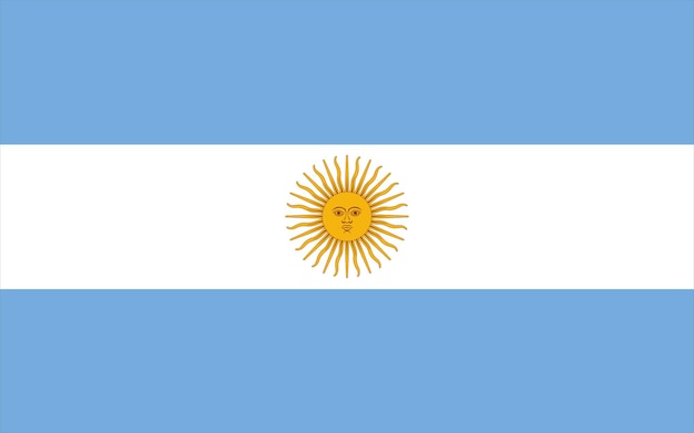 Vlag van Argentinië, vlag van Argentinië vectorillustratie