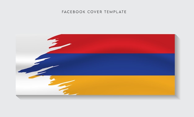 Vlag van Armenië facebook voorbladsjabloon