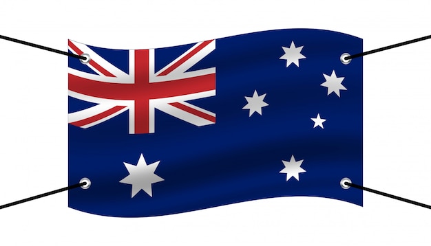 Vlag van australië achtergrond sjabloon.