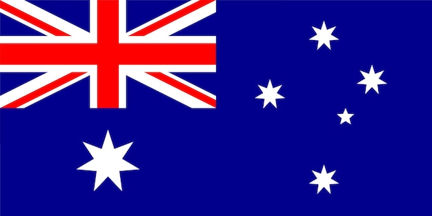 Vlag van Australië officiële kleuren en aandeel Vector