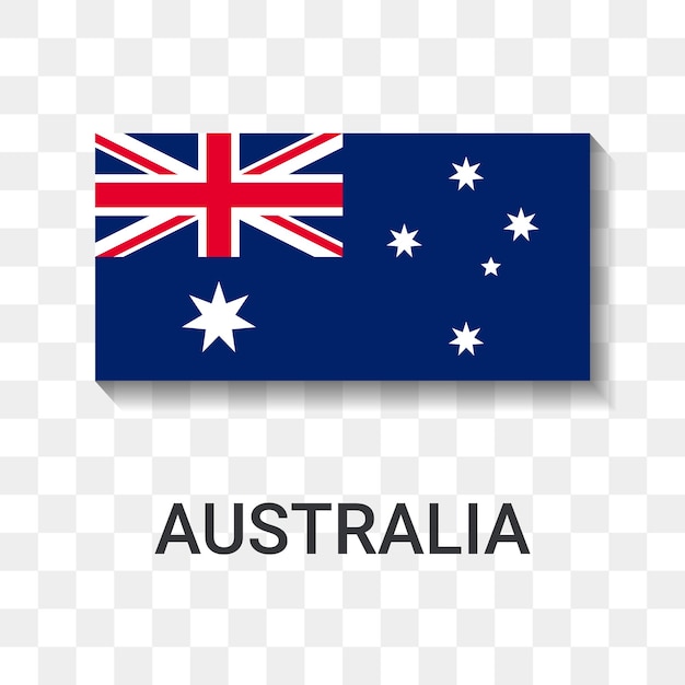 Vlag van australië pictogram vectorillustratie