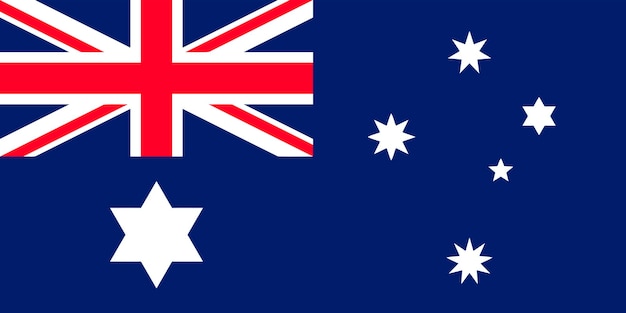 Vlag van Australië vectorafbeelding Rechthoek Australische vlag illustratie De vlag van Australië is een symbool van vrijheid, patriottisme en onafhankelijkheid