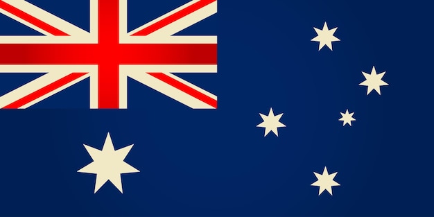 Vlag van australië vectorillustratie