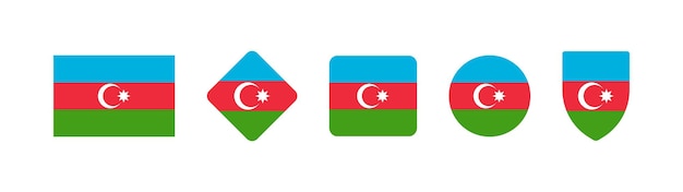 Vlag van Azerbeidzjan in verschillende stijlen
