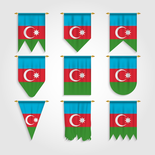 Vlag van azerbeidzjan in verschillende vormen