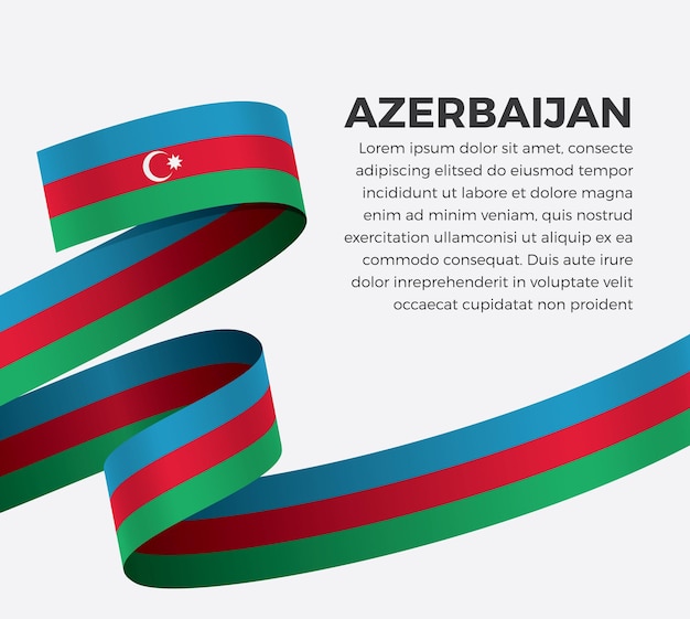 Vlag van Azerbeidzjan, vectorillustratie op een witte achtergrond