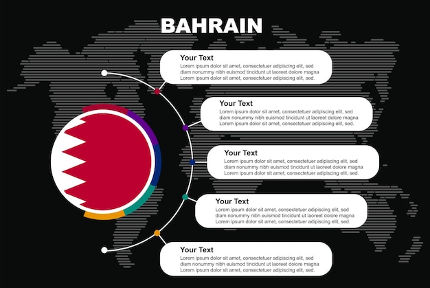 Vlag van Bahrein vorm van puzzel vector puzzel kaart Vlag van Bahrein voor kinderen