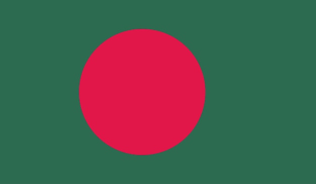 Vlag van Bangladesh illustratie plat