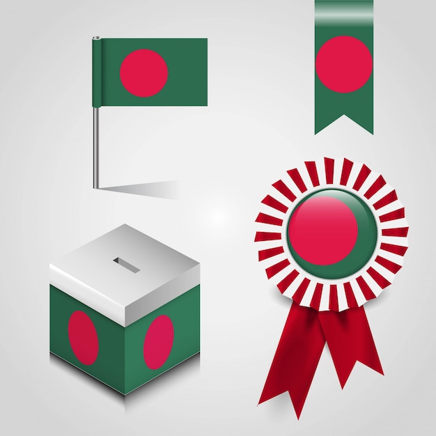 Vlag van bangladesh set