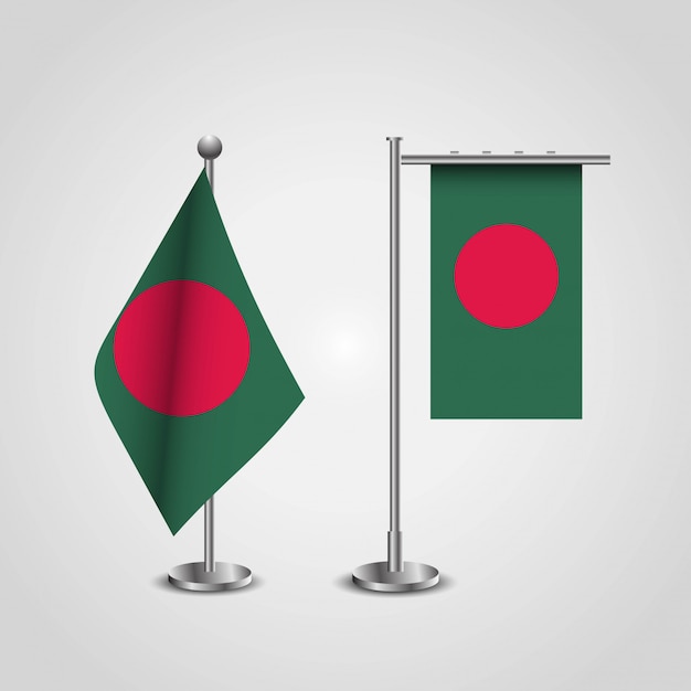 Vector vlag van bangladesh set