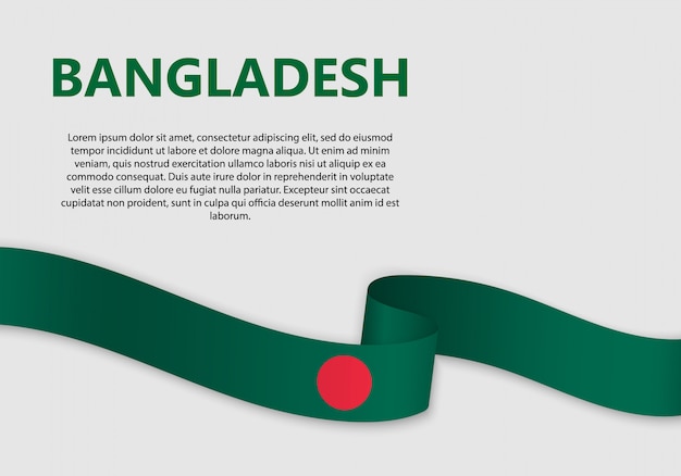 Vlag van bangladesh vlag zwaaien