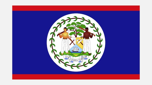 Vlag van Belize met de oorspronkelijke kleur