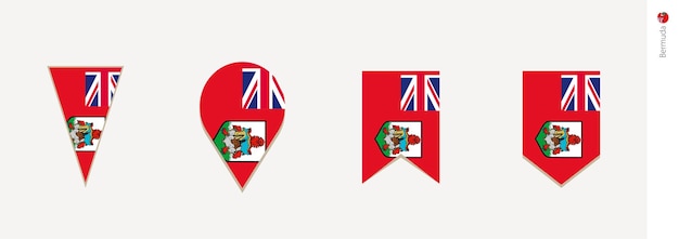 Vlag van bermuda in verticale ontwerp vectorillustratie