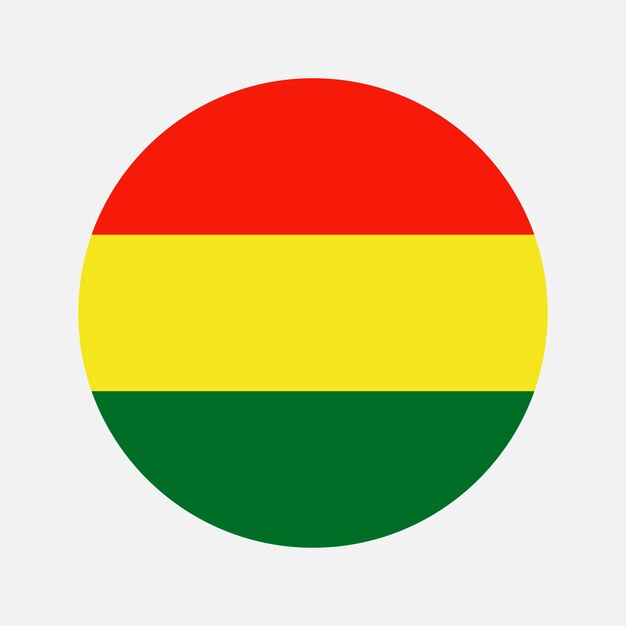 Vlag van Bolivia cirkel Vector illustratie