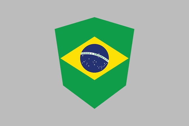 Vlag van brazilië teken brazilië vlag over groene achtergrond vector illustratie braziliaanse vlag vector