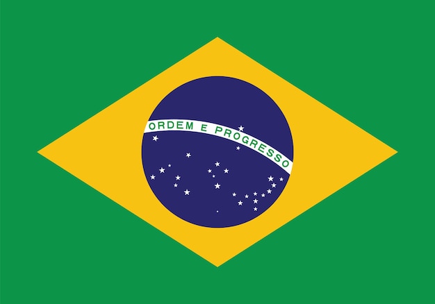 Vlag van Brazilië Vector achtergrond Patriottische banner voor website Vector illustratie