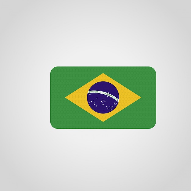 Vlag van brazilië vector ontwerp