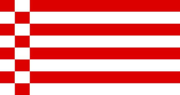Vlag van Bremen deelstaat Duitsland vector afbeelding