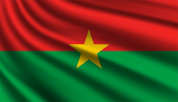 Vlag van Burkina Faso-achtergrondmalplaatje.