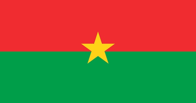 Vlag van burkina faso in vector