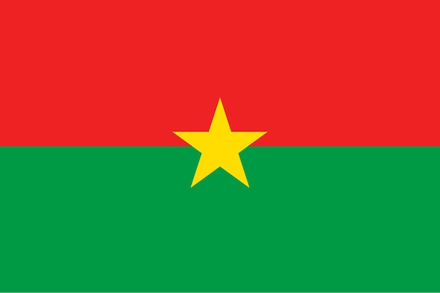 Vlag van Burkina Faso Vector